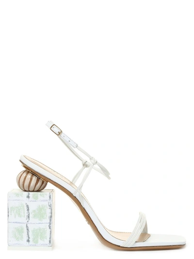 Shop Jacquemus Elme Sandals In White