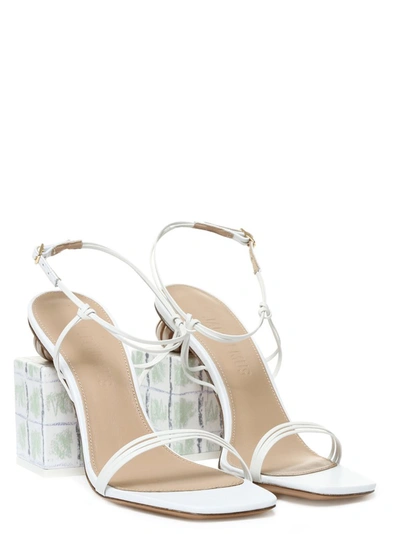 Shop Jacquemus Elme Sandals In White