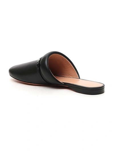 Shop Givenchy Logo Flat Mules In Black