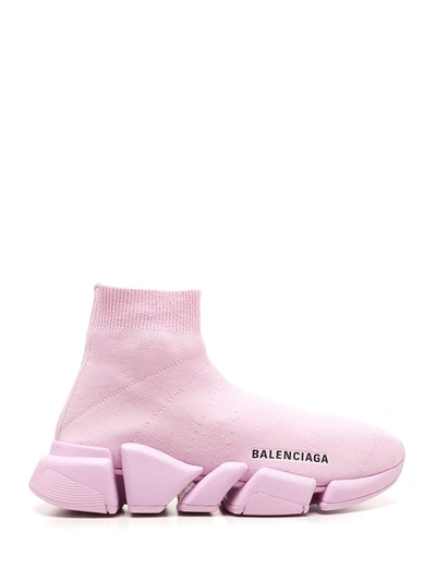 Shop Balenciaga Speed 2.0 Sneakers In Pink