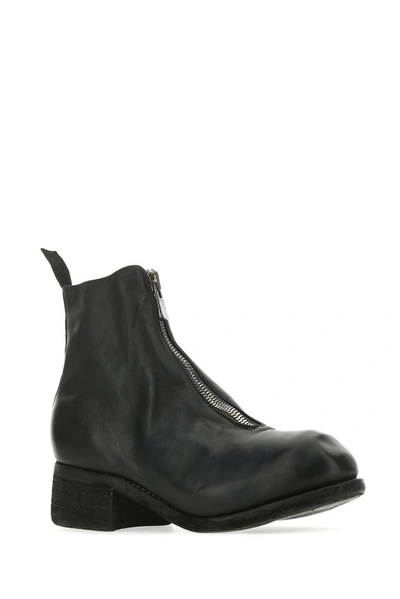 Shop Guidi Pl1 Front Zipped Ankle Boots In Black