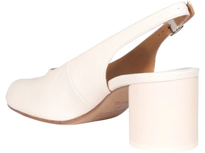 Shop Maison Margiela Tabi Slingback Pumps In White