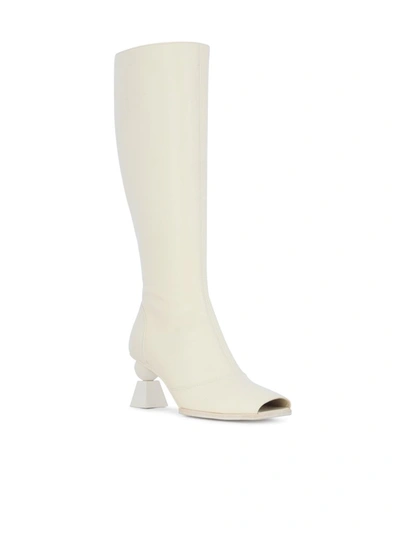 Shop Jacquemus Open Toe Boots In White