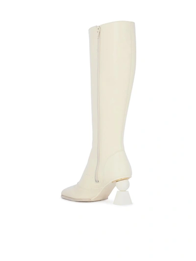 Shop Jacquemus Open Toe Boots In White