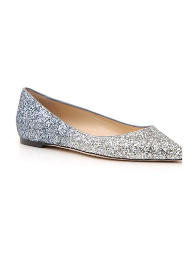 Shop Jimmy Choo Romy Glitter Ballerina Flats In Multi