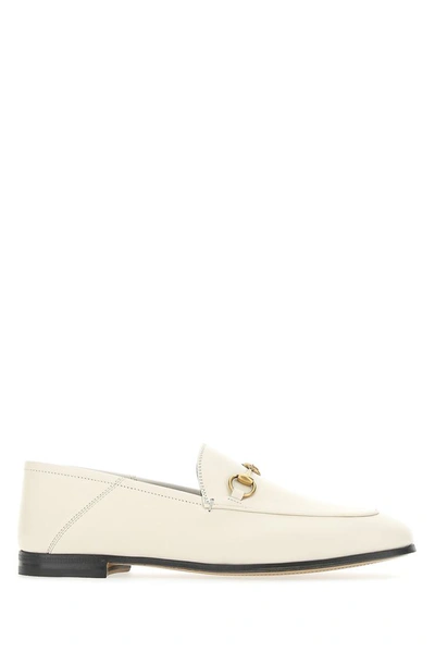 Shop Gucci Brixton Horsebit Loafers In White