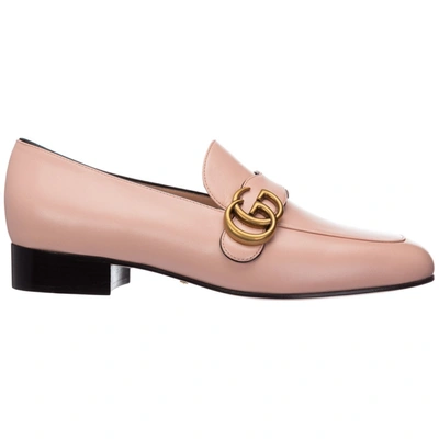 Shop Gucci Gg Marmont Loafers In Pink