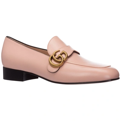 Shop Gucci Gg Marmont Loafers In Pink