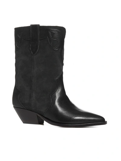 Shop Isabel Marant Duoni Cowboy Boots In Black