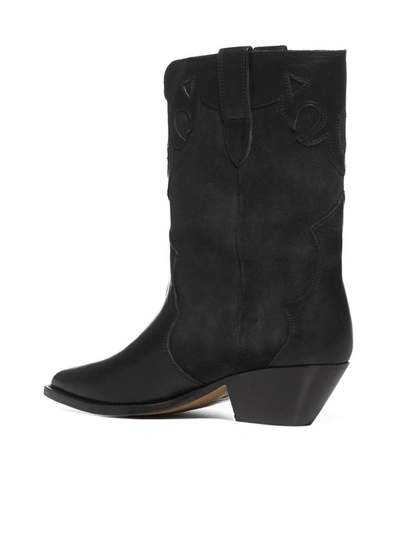 Shop Isabel Marant Duoni Cowboy Boots In Black
