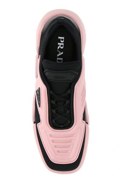 Shop Prada Techno Stretch Sneakers In Pink