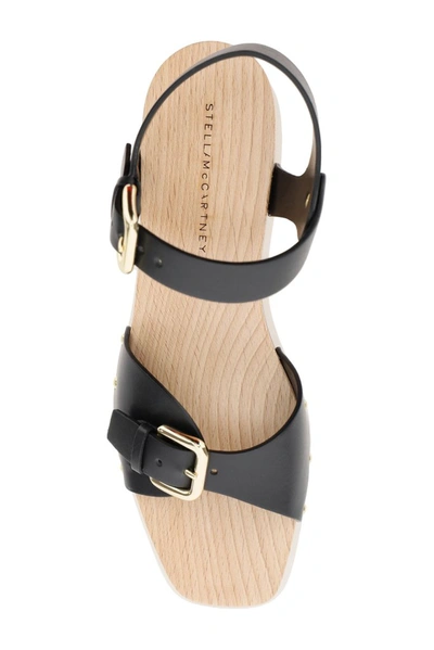 Shop Stella Mccartney Elyse Buckle Detail Platform Sandals In Black