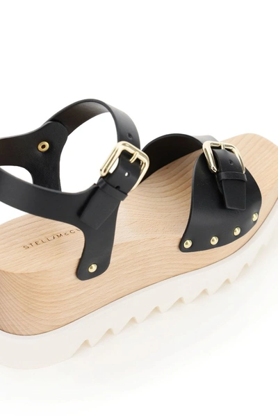 Shop Stella Mccartney Elyse Buckle Detail Platform Sandals In Black