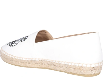 Shop Kenzo Tiger Embroidered Espadrilles In White