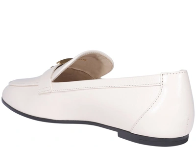 Shop Tod's T Timeless Loafers In White