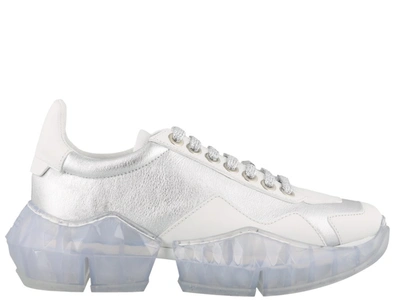 Shop Jimmy Choo Diamond Sneakers In White