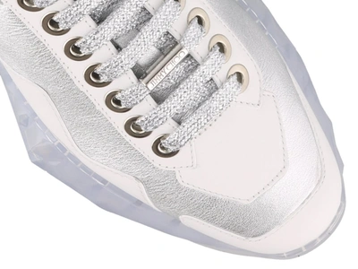 Shop Jimmy Choo Diamond Sneakers In White
