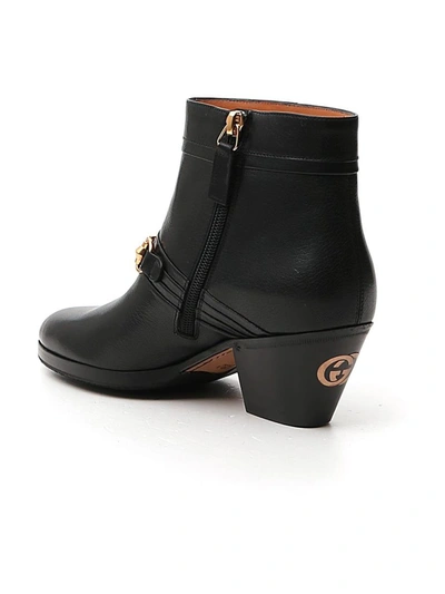 Shop Gucci Interlocking G Horsebit Boots In Black