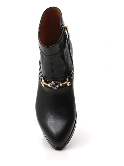 Shop Gucci Interlocking G Horsebit Boots In Black