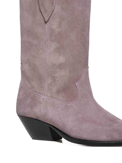 Shop Isabel Marant Duerto Cowboy Boots In Purple