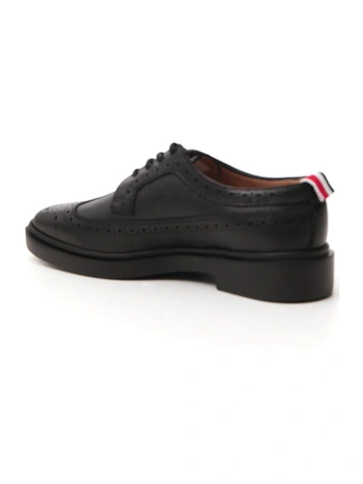 Shop Thom Browne Longwing Brogue Lace In Black