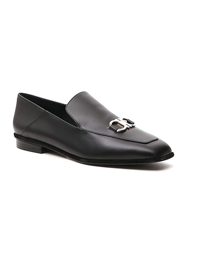 Shop Ferragamo Salvatore  Gancini Moccasins In Black