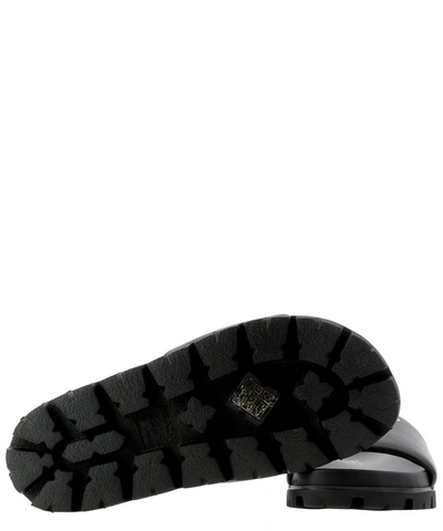 Shop Prada Logo Printed Pool Sandals In Black