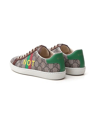 Shop Gucci Ace Logo Printed Sneakers In Multi