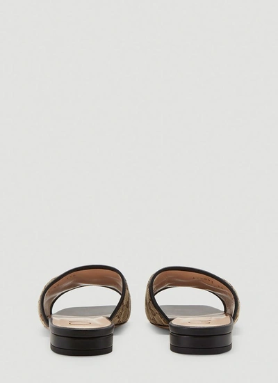 Shop Gucci Gg Matelassé Slides In Brown