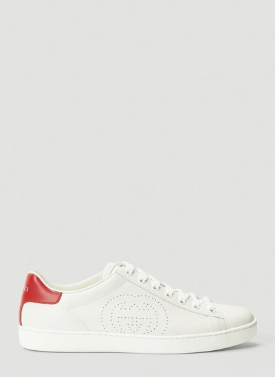 Shop Gucci Ace Interlocking G Sneakers In White