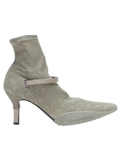 Shop Marine Serre Reflective Sock Boots In Grey