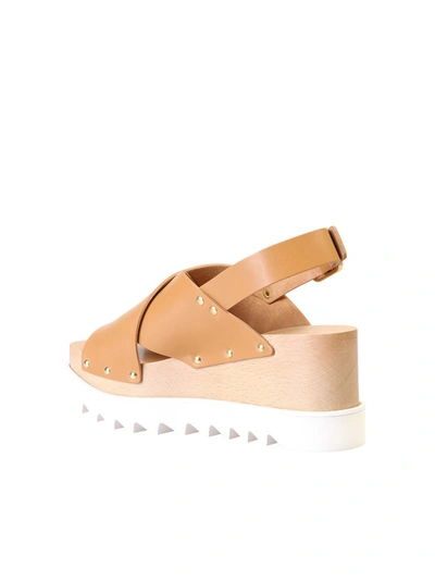 Shop Stella Mccartney Elyspe Platform Sandals In Brown