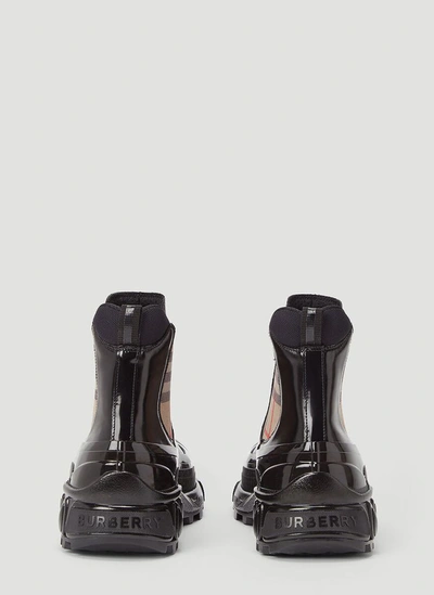 Shop Burberry Vintage Check Chelsea Boots In Black