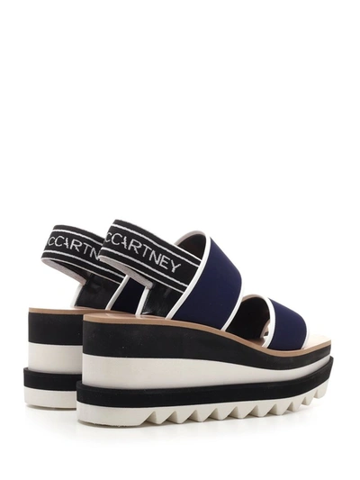 Shop Stella Mccartney Logo Strap Platform Sandals In Multi