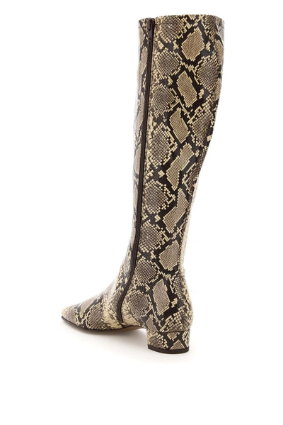 Shop By Far Edie Animal Print Knee In Multi