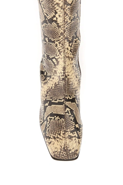 Shop By Far Edie Animal Print Knee In Multi