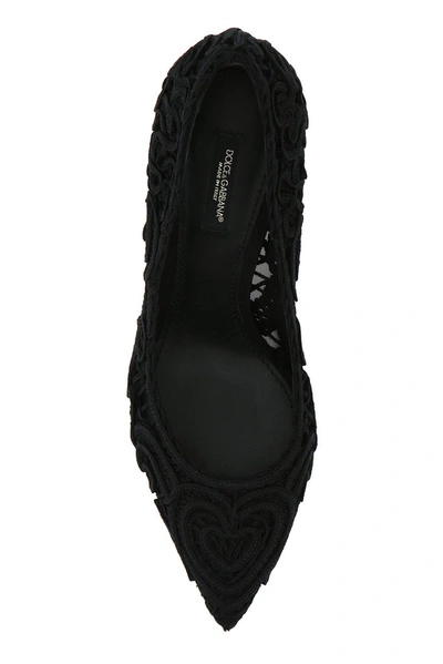 Shop Dolce & Gabbana Cordonetto Lace Pumps In Black
