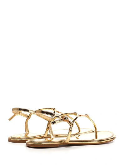 Shop Tory Burch Emmy Thong Sandals In Gold