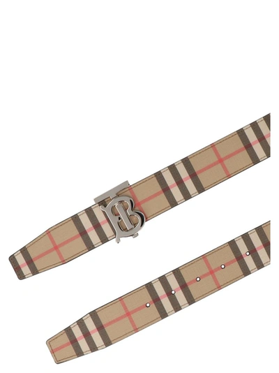 Shop Burberry Vintage Check Buckle Belt In Multi