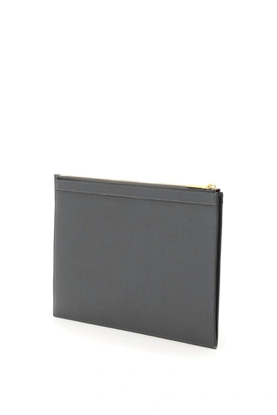 Shop Thom Browne Zebra Patch Wallet In Grey