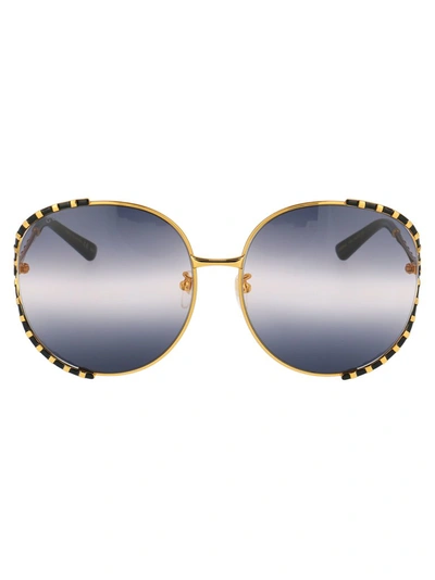 Shop Gucci Eyewear Round Frame Sunglasses In Multi