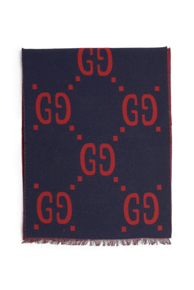 Shop Gucci Gg Jacquard Scarf In Multi