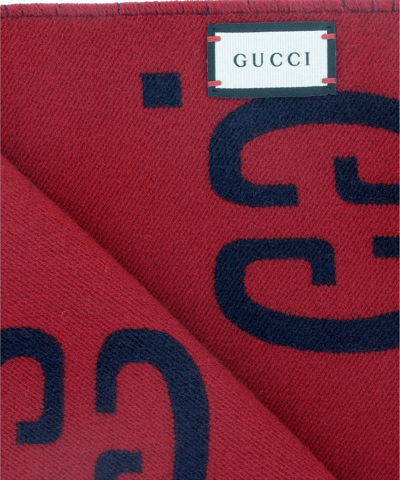 Shop Gucci Gg Jacquard Scarf In Multi