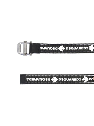 Shop Dsquared2 Logo Tape Belt In Black