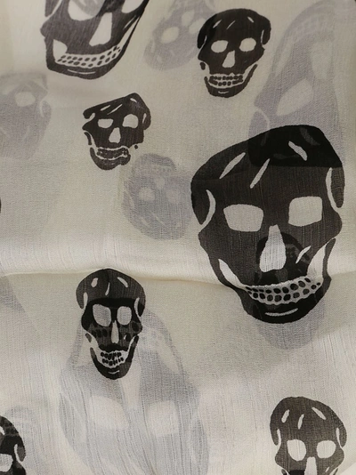 Shop Alexander Mcqueen All-over Skull Print Scarf