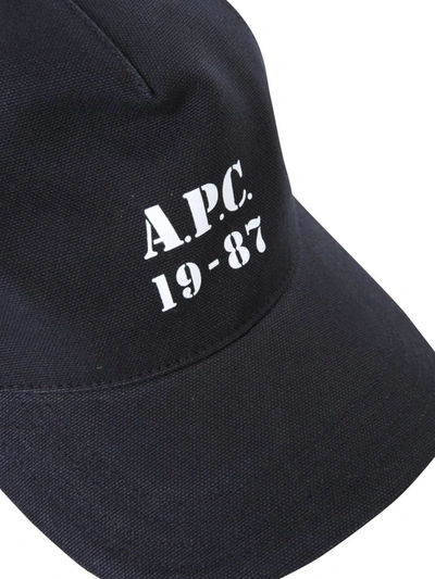 Shop Apc A.p.c. Eden Logo Baseball Cap In Black