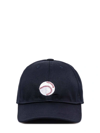Shop Thom Browne Embroidered Ball Baseball Cap In Blue