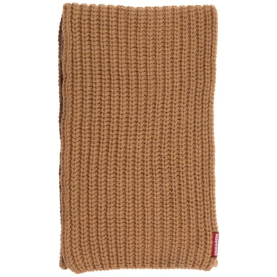 Shop Dsquared2 Knitted Scarf In Beige