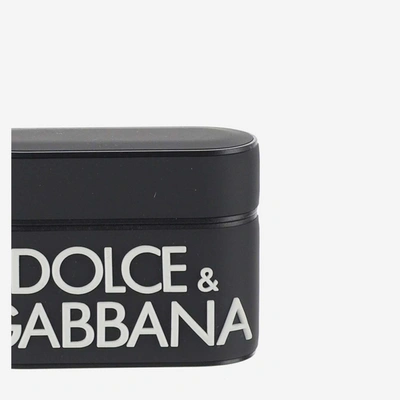 Shop Dolce & Gabbana Microinjection Logo Airpods Case In Black