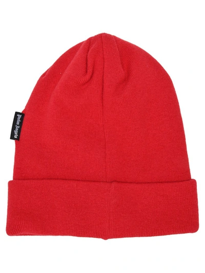 Shop Palm Angels Logo Beanie In Red